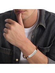 Calvin Klein Brown Gents Jewellery Iconic For Him Braided Bracelet - Image 4 of 4