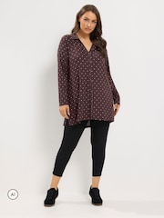 Yours Curve Brown Jersey Shirt - Image 2 of 6