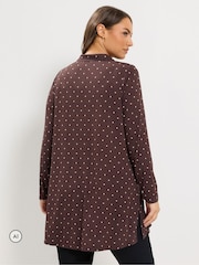 Yours Curve Brown Jersey Shirt - Image 3 of 6