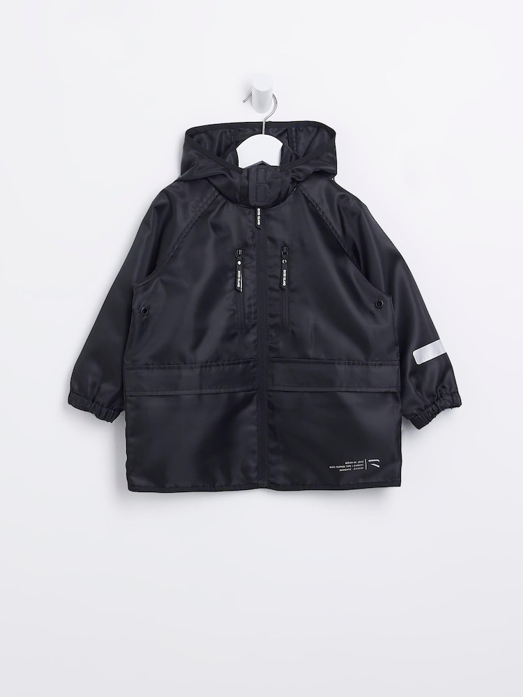 River Island Black Wind Cheater Boys Jacket - Image 1 of 3
