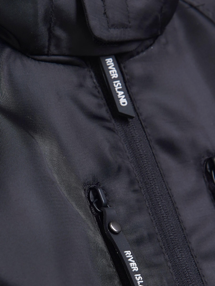 River Island Black Wind Cheater Boys Jacket - Image 2 of 3