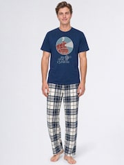 Brands In Blue Polar Express Christmas Pyjamas - Image 1 of 3