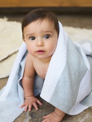 The Little Tailor Large Supersoft Textured Knitted 100% Cotton Blanket - Image 1 of 6