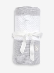 The Little Tailor Large Supersoft Textured Knitted 100% Cotton Blanket - Image 2 of 6