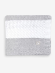 The Little Tailor Large Supersoft Textured Knitted 100% Cotton Blanket - Image 3 of 6
