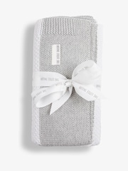 The Little Tailor Large Supersoft Textured Knitted 100% Cotton Blanket - Image 4 of 6