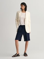 GANT White Fitted Lightweight Long Sleeve T-Shirt - Image 2 of 5