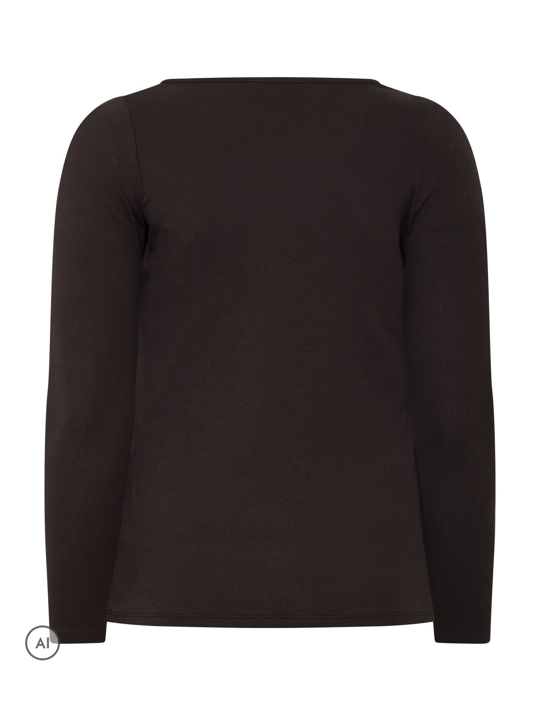 Buy Yours Curve Black Limited Long Sleeve Button Top from Next USA
