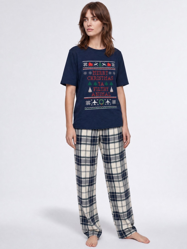 Brands In Blue Home Alone Merry Christmas Pyjamas - Image 1 of 3 Brands In Blue Home Alone Merry Christmas Pyjamas - Image 1 of 3