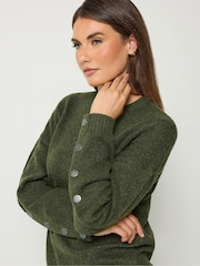 Long Tall Sally Green Button Sleeve Knitted Jumper - Image 4 of 6