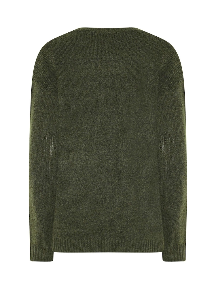 Long Tall Sally Green Button Sleeve Knitted Jumper - Image 6 of 6 Long Tall Sally Green Button Sleeve Knitted Jumper - Image 6 of 6