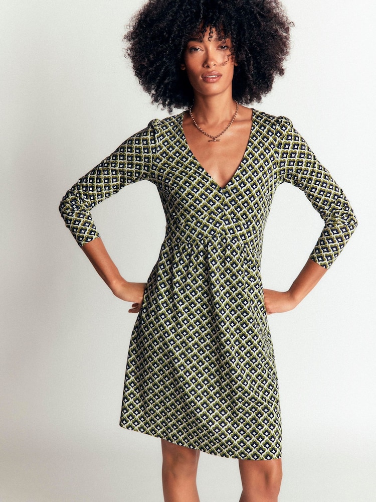 Boden Green Briony Jersey Short Dress - Image 1 of 5 Boden Green Briony Jersey Short Dress - Image 1 of 5