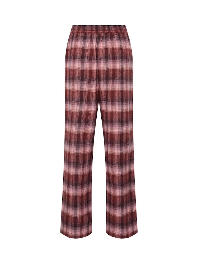 Long Tall Sally Pink Check Cotton Wide Leg Pyjamas Bottoms - Image 6 of 6 Long Tall Sally Pink Check Cotton Wide Leg Pyjamas Bottoms - Image 6 of 6