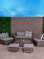 Charles Bentley Grey St Tropez Garden Rattan Lounge Set - Image 1 of 4