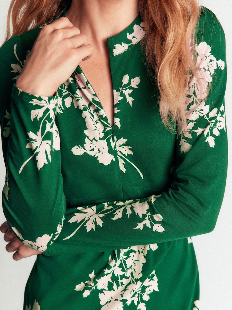 Buy Boden Green Hope Zip Detail Jersey Dress from Next USA