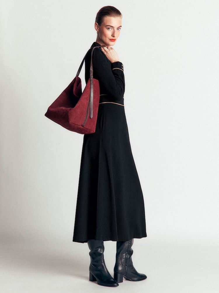 Boden Black Etta Piping Detail Ponte Dress - Image 1 of 4 Boden Black Etta Piping Detail Ponte Dress - Image 1 of 4