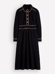 Boden Black Etta Piping Detail Ponte Dress - Image 4 of 4