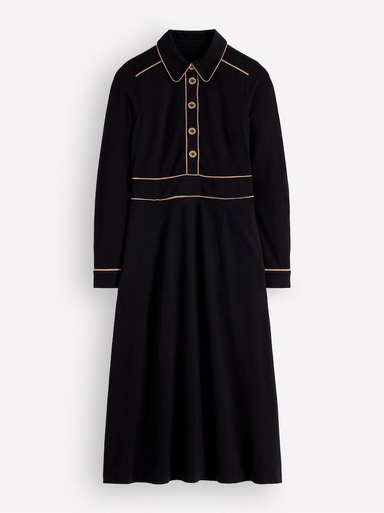 Boden Black Etta Piping Detail Ponte Dress - Image 4 of 4 Boden Black Etta Piping Detail Ponte Dress - Image 4 of 4