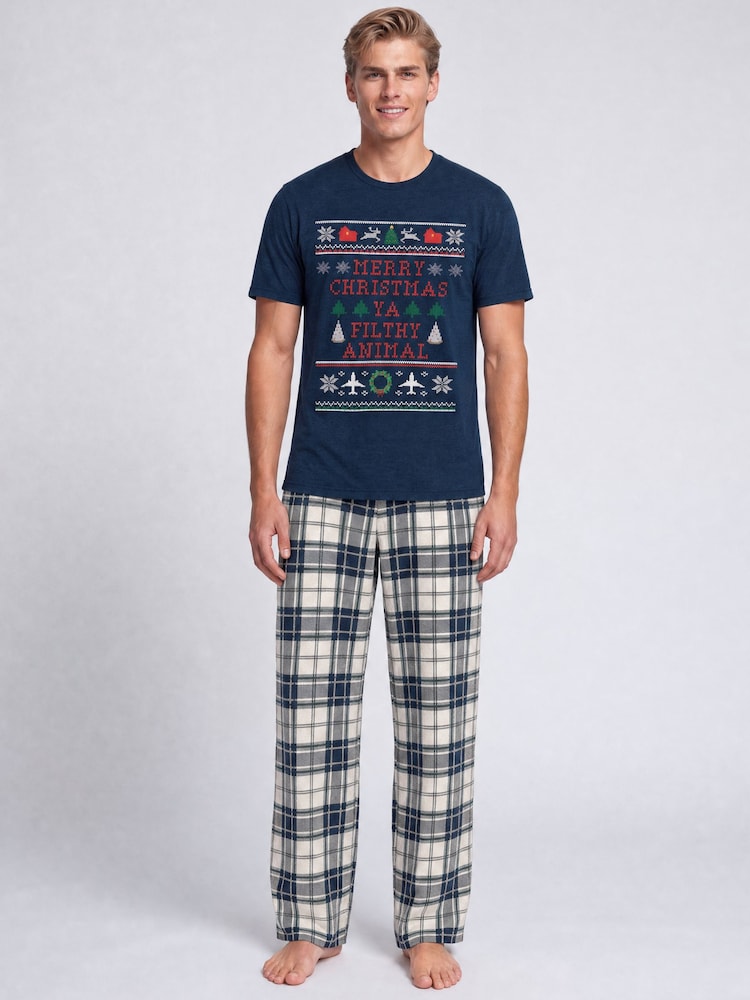 Brands In Blue Home Alone Merry Christmas Pyjamas - Image 1 of 3 Brands In Blue Home Alone Merry Christmas Pyjamas - Image 1 of 3