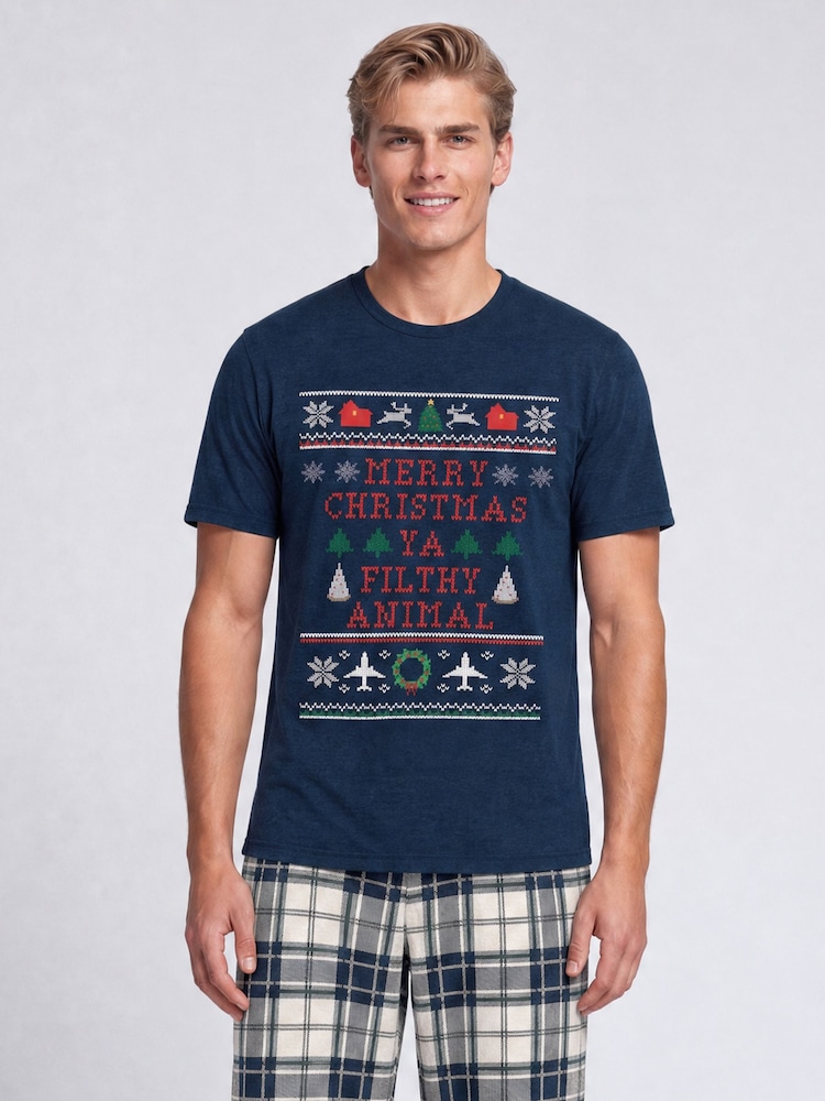 Brands In Blue Home Alone Merry Christmas Pyjamas - Image 2 of 3 Brands In Blue Home Alone Merry Christmas Pyjamas - Image 2 of 3