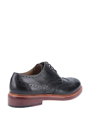 Cotswold Black Quenington Leather Goodyear Welt Lace Up Shoes - Image 3 of 4