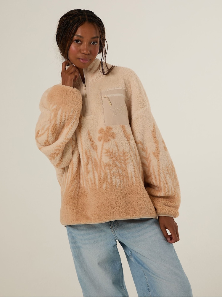Skinnydip Pink/Orange Disney The Fox and The Hound Fleece Jacket - Image 1 of 2
