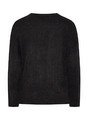 Yours Curve Black Limited Fluffy Dalmatian Knitted Jumper - Image 6 of 6