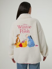 Skinnydip White Disney Winnie the Pooh Embroidered Fleece Jacket - Image 3 of 5
