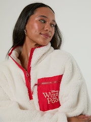 Skinnydip White Disney Winnie the Pooh Embroidered Fleece Jacket - Image 4 of 5