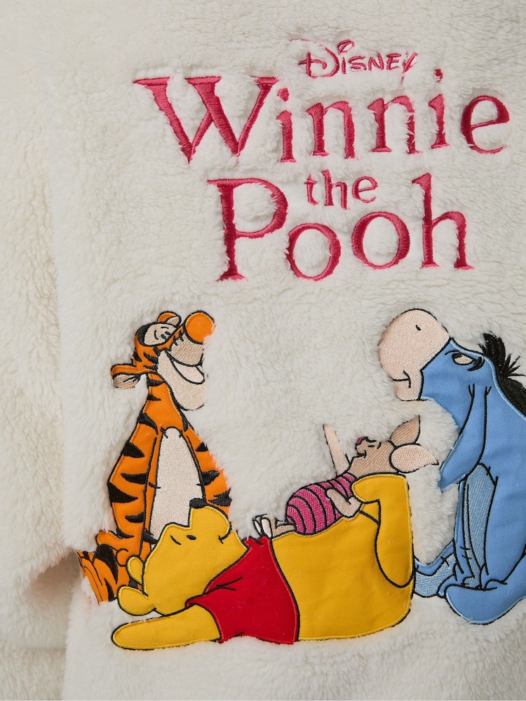 Skinnydip White Disney Winnie the Pooh Embroidered Fleece Jacket - Image 5 of 5