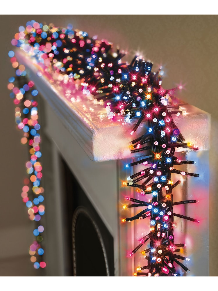 Premier Decorations Ltd Rainbow 9.3m 720 LED Clusters With Timer Christmas Lights - Image 1 of 4