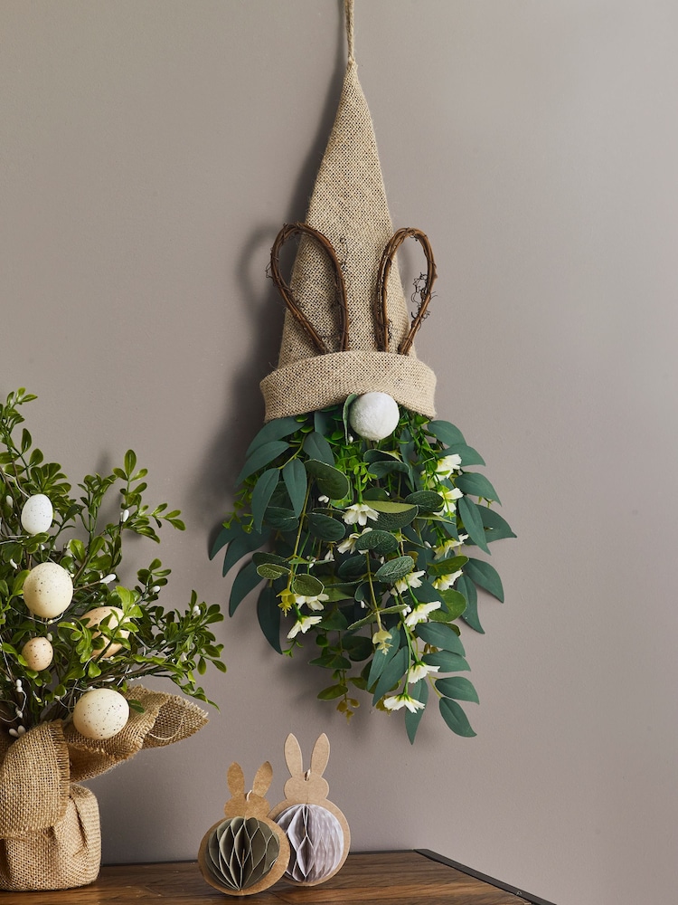 Green Easter Gonk Swag Wreath - Image 2 of 4