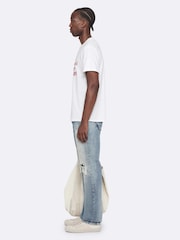 AllSaints White Chippy Short Sleeve Crew Neck T-Shirt - Image 7 of 8
