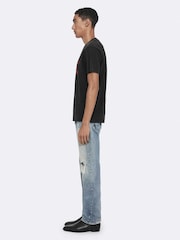 AllSaints Black Chippy Short Sleeve Crew Neck T-Shirt - Image 7 of 8