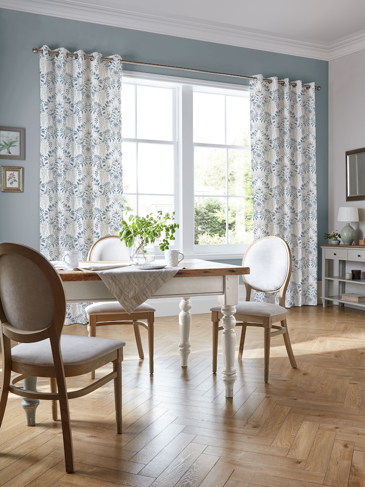 Laura Ashley Blue Parterre Made to Measure Curtains - Image 1 of 8