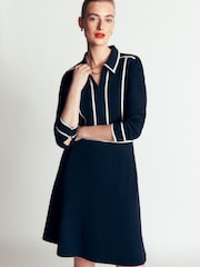 Boden Blue Ula Ponte Short Dress - Image 1 of 5