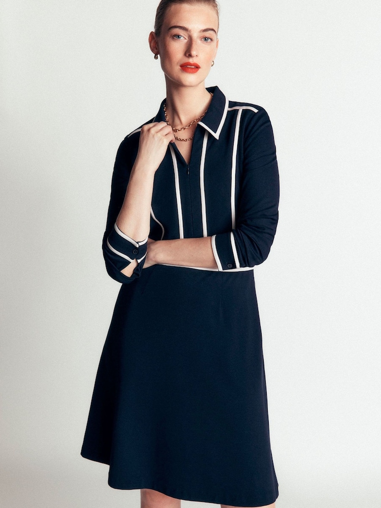 Boden Blue Ula Ponte Short Dress - Image 1 of 5 Boden Blue Ula Ponte Short Dress - Image 1 of 5