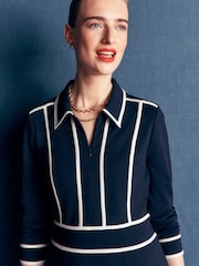 Boden Blue Ula Ponte Short Dress - Image 2 of 5