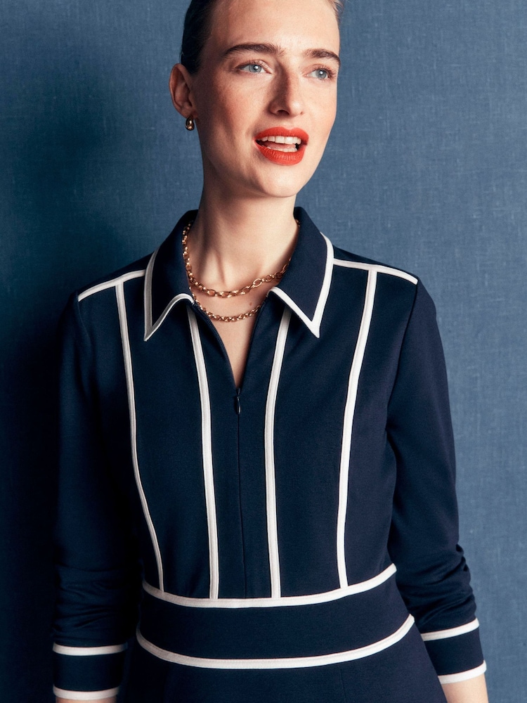 Boden Blue Ula Ponte Short Dress - Image 2 of 5 Boden Blue Ula Ponte Short Dress - Image 2 of 5