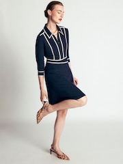Boden Blue Ula Ponte Short Dress - Image 4 of 5