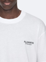 AllSaints White Shadow Short Sleeve Crew Neck T-Shirt - Image 4 of 8