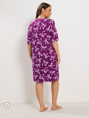 Violet - Yours Curve Chemise de nuit Star Imprimé Soft Touch - Image 3 de 6