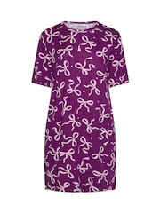 Violet - Yours Curve Chemise de nuit Star Imprimé Soft Touch - Image 5 de 6