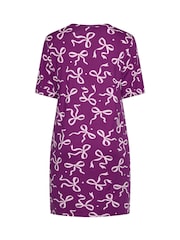 Violet - Yours Curve Chemise de nuit Star Imprimé Soft Touch - Image 6 de 6