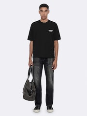 AllSaints Black Shadow Short Sleeve Crew Neck T-Shirt - Image 3 of 8