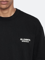 AllSaints Black Shadow Short Sleeve Crew Neck T-Shirt - Image 4 of 8