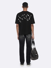 AllSaints Black Shadow Short Sleeve Crew Neck T-Shirt - Image 6 of 8