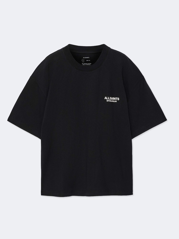 AllSaints Black Shadow Short Sleeve Crew Neck T-Shirt - Image 8 of 8