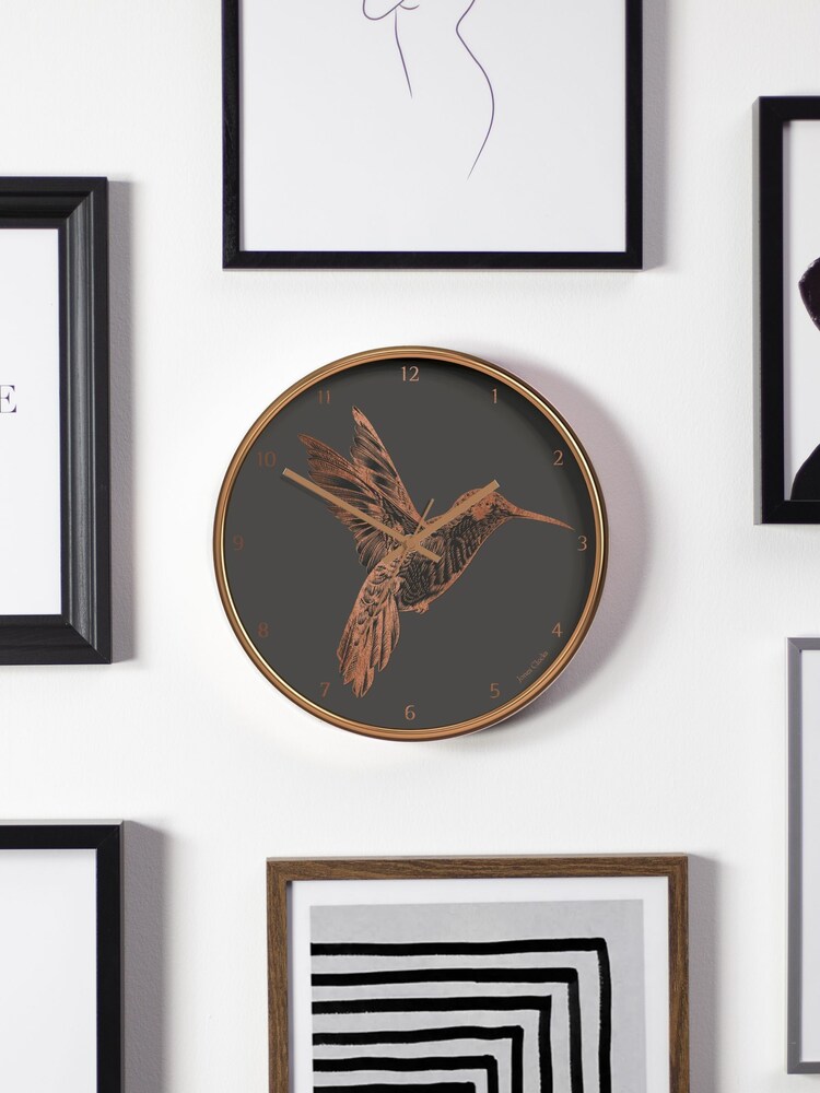 Jones Clocks Copper Academy Copper Hummingbird Wall Clock - Image 1 of 1