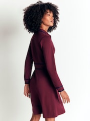 Boden Purple Ula Ponte Short Dress - Image 2 of 5